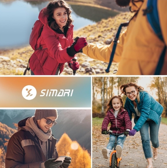 SIMARI Winter Gloves Liner Thermal Warm Touch Screen Blue (EUC) - Picture 8 of 15